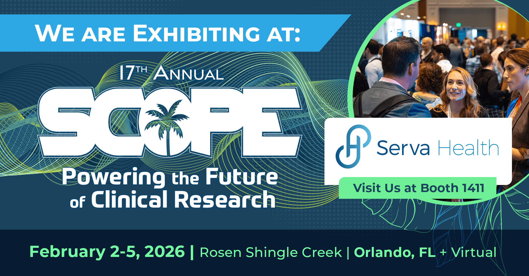SCOPE 2026 Clinical Research Conference – Serva Health Exhibiting